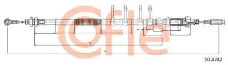 Трос, стояночная тормозная система COFLE 10.4742