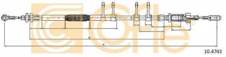 Трос, стоянкова гальмівна система COFLE 10.4743 (фото 1)