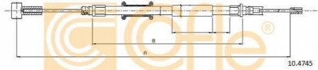 Трос, стояночная тормозная система COFLE 10.4745 (фото 1)