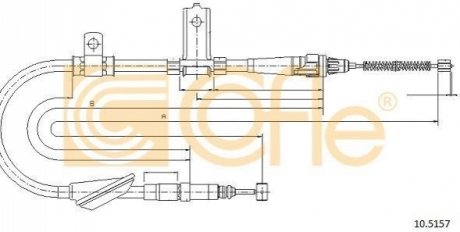 Трос, стояночная тормозная система COFLE 10.5157