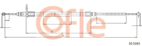 Трос ручника COFLE 10.5163