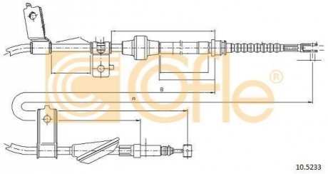 Трос, стояночная тормозная система COFLE 10.5233 (фото 1)