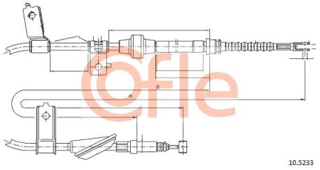 Трос, стояночная тормозная система COFLE 10.5233 (фото 1)