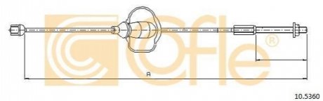 Трос, стояночная тормозная система COFLE 10.5360 (фото 1)