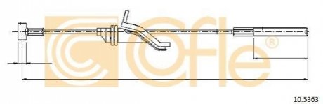 Трос, стояночная тормозная система COFLE 10.5363 (фото 1)