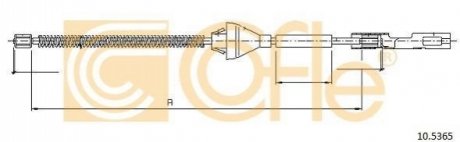 Трос, стояночная тормозная система COFLE 10.5365 (фото 1)
