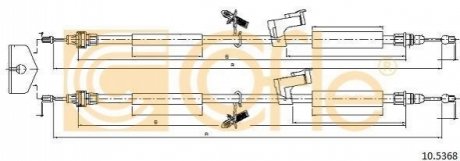 Трос, стояночная тормозная система COFLE 10.5368 (фото 1)