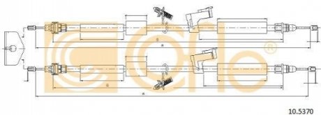 Трос, стояночная тормозная система COFLE 10.5370 (фото 1)