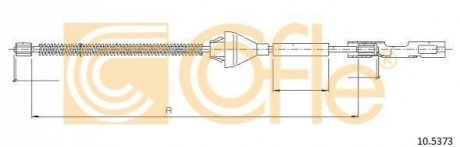 Трос, стоянкова гальмівна система COFLE 10.5373 (фото 1)