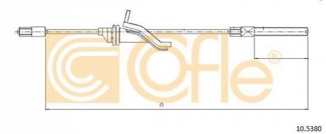 Трос, стояночная тормозная система COFLE 10.5380 (фото 1)