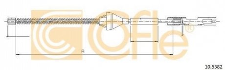 Трос, стояночная тормозная система COFLE 10.5382 (фото 1)