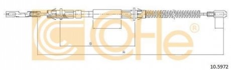 Трос ручника COFLE 10.5972 (фото 1)