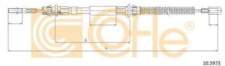 Трос ручника COFLE 10.5973 (фото 1)