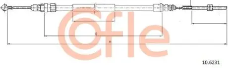 Трос, стоянкова гальмівна система COFLE 10.6231