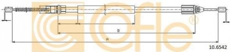 Трос, стояночная тормозная система COFLE 10.6542 (фото 1)