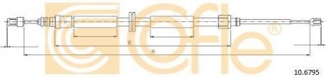 Трос, стояночная тормозная система COFLE 10.6795 (фото 1)