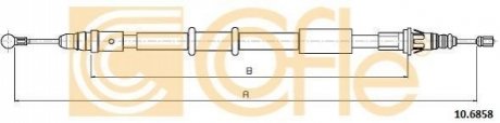 Трос, стояночная тормозная система COFLE 10.6858 (фото 1)