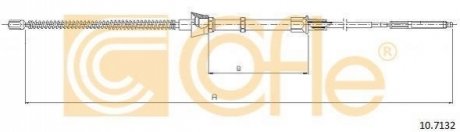 Трос, стоянкова гальмівна система COFLE 10.7132 (фото 1)