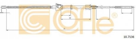 Трос, стояночная тормозная система COFLE 10.7136 (фото 1)