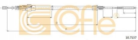 Трос, стояночная тормозная система COFLE 10.7137 (фото 1)