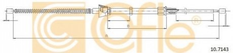 Трос, стоянкова гальмівна система COFLE 10.7143 (фото 1)