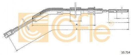 Трос, стояночная тормозная система COFLE 10.714 (фото 1)