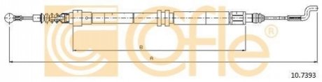 Трос, стояночная тормозная система COFLE 10.7393 (фото 1)