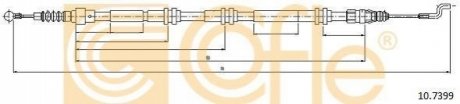Трос, стояночная тормозная система COFLE 10.7399 (фото 1)