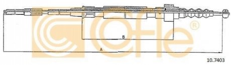 Трос, стояночная тормозная система COFLE 10.7403 (фото 1)