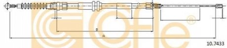 Трос, стояночная тормозная система COFLE 10.7433 (фото 1)