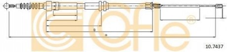 Трос, стояночная тормозная система COFLE 10.7437 (фото 1)