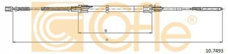 Трос, стояночная тормозная система COFLE 10.7493 (фото 1)