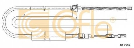 Трос, стояночная тормозная система COFLE 10.7507 (фото 1)