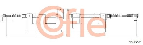 Трос ручника COFLE 10.7557