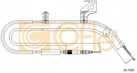 Трос, стояночная тормозная система COFLE 10.7585 (фото 1)