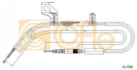 Трос, стояночная тормозная система COFLE 10.7586 (фото 1)