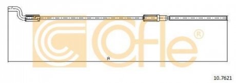 Трос, стоянкова гальмівна система COFLE 10.7621 (фото 1)