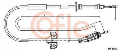 Трос, стояночная тормозная система COFLE 10.8185 (фото 1)