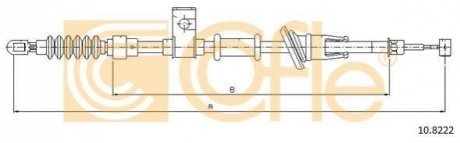 Трос, стояночная тормозная система COFLE 10.8222