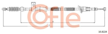 Трос, стоянкова гальмівна система COFLE 10.8224 (фото 1)