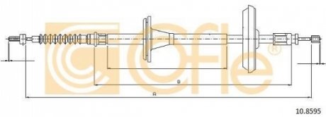 Трос, стояночная тормозная система COFLE 10.8595 (фото 1)