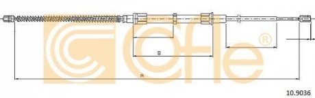 Трос, стояночная тормозная система COFLE 10.9036 (фото 1)