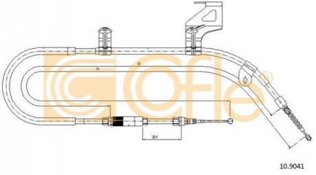 Трос, стоянкова гальмівна система COFLE 10.9041 (фото 1)