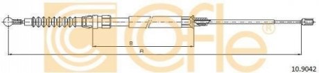Трос, стояночная тормозная система COFLE 10.9042 (фото 1)