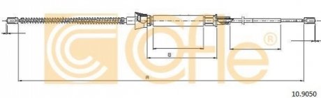 Трос, стояночная тормозная система COFLE 10.9050