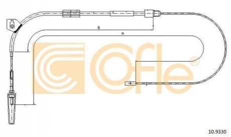 Трос, стояночная тормозная система COFLE 10.9330 (фото 1)