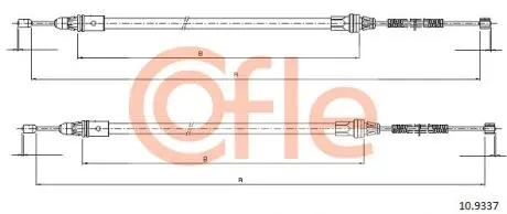 Трос ручника COFLE 10.9337