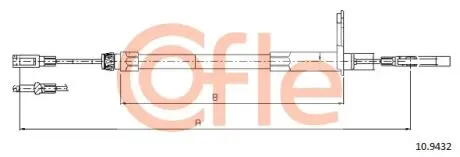 Трос, стояночная тормозная система COFLE 10.9432