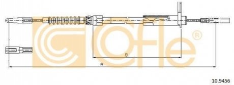Трос, стоянкова гальмівна система COFLE 10.9456 (фото 1)