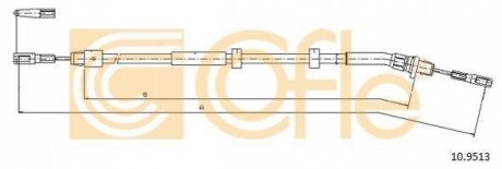 Трос, стоянкова гальмівна система COFLE 10.9513 (фото 1)